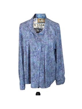 Appleseeds paisley blouse size 14 NWOT